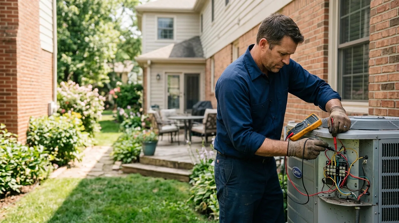 HVAC technician working near Lunenburg, VT